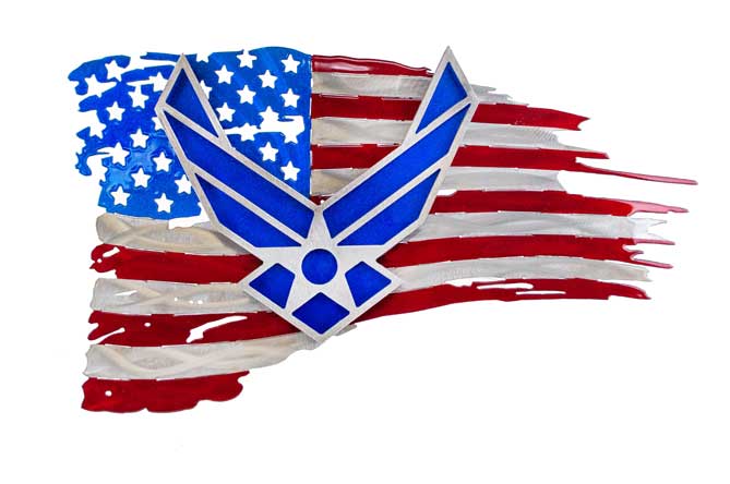 military-metal-art-US-flag-with-air-force-symbol
