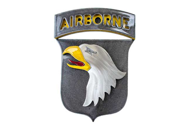 us army military metal art 101st airbore symbol wall art front