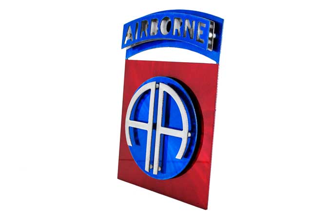 us army military metal art 82nd airborne symbol wall art left
