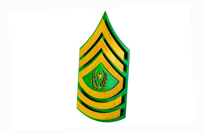 us army military metal art command sergent major emblem wall art left
