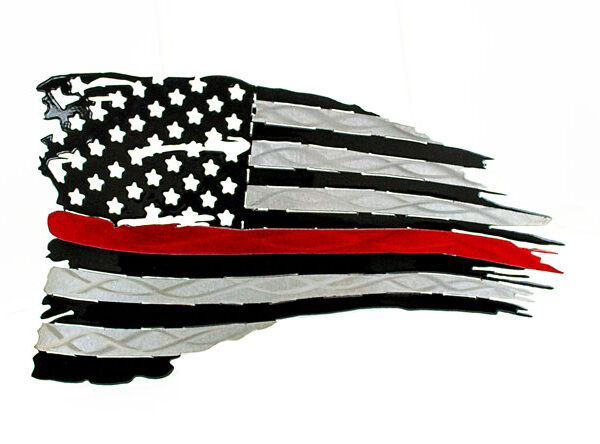 us-flag-black-stipes-red-line-front-metal-wall-art-metal-art-hub